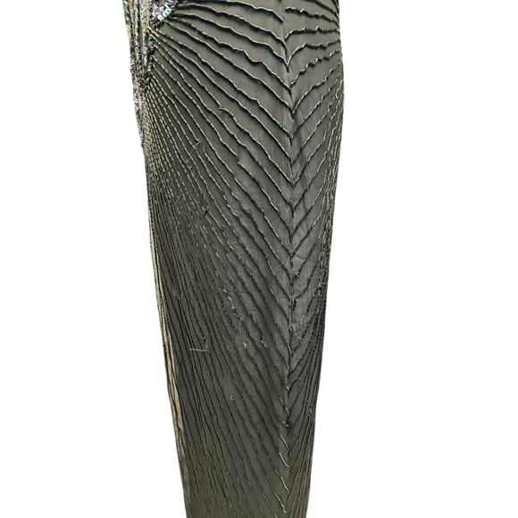 "SCALA" Women's Heavily Beaded Formal Gown VTG SZ L Wedding Eighties PLEASE READ - Picture 5 of 13